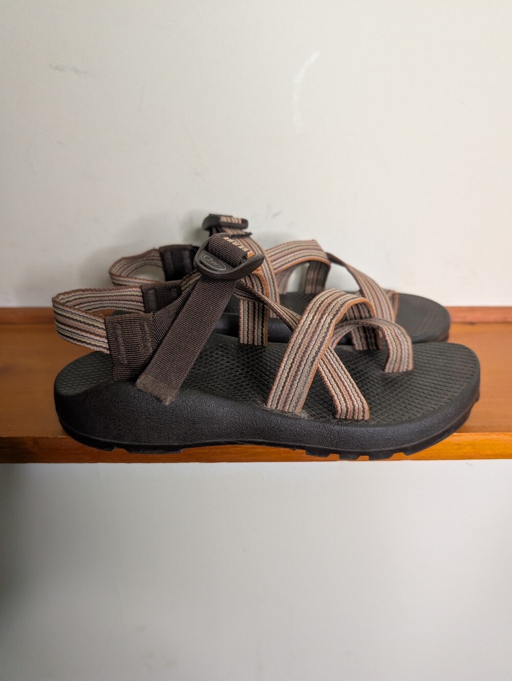 Chaco Z/2 Sport Sandals — Women's 8, Brown/Tan/Orange Stripe